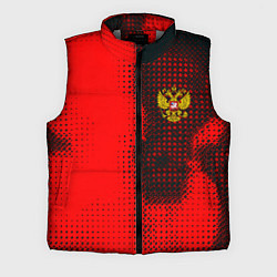 Мужской жилет Россия герб спорт краски, цвет: 3D-светло-серый