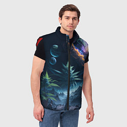 Мужской жилет Вид на землю с другой планеты, цвет: 3D-красный — фото 2
