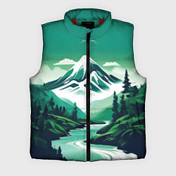 Мужской жилет Графический пейзаж Камчатки, цвет: 3D-красный