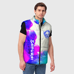 Мужской жилет Samurai neon colors, цвет: 3D-черный — фото 2