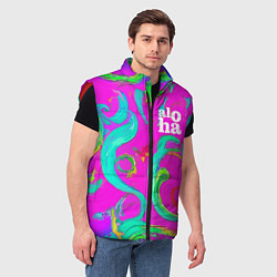 Мужской жилет Abstract floral pattern - aloha, цвет: 3D-красный — фото 2