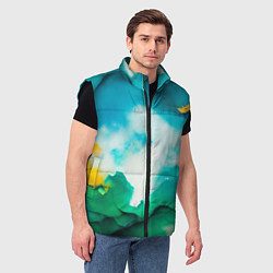 Мужской жилет Текстура окрашенной стены - нейросеть, цвет: 3D-черный — фото 2