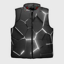 Мужской жилет Чёрные плиты разломы броня