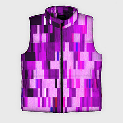 Мужской жилет Розовый глитч, цвет: 3D-черный