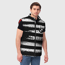 Мужской жилет BMW спорт краски шины, цвет: 3D-красный — фото 2