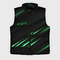 Мужской жилет Спортивный черно-зеленый стиль, цвет: 3D-черный