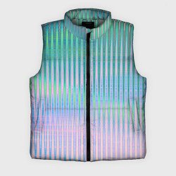 Мужской жилет Голографический эффект светлых тонов полос, цвет: 3D-светло-серый