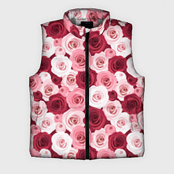 Мужской жилет Красные и розовые розы