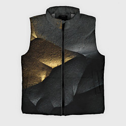 Мужской жилет Черная текстура с золотистым напылением