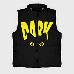Мужской жилет Dark cat eyes - черный кот, цвет: 3D-светло-серый