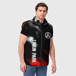 Мужской жилет Linkin park flame, цвет: 3D-красный — фото 2