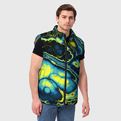 Мужской жилет Абстрактный узор, цвет: 3D-светло-серый — фото 2