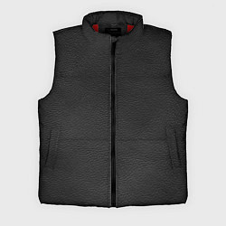 Мужской жилет Чёрная мятая кожа, цвет: 3D-красный
