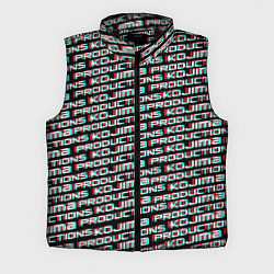 Мужской жилет Kojima glitch pattern studio, цвет: 3D-черный