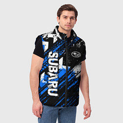 Мужской жилет Subaru - sport style, цвет: 3D-черный — фото 2