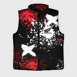 Мужской жилет Хонда на фоне граффити и брызг красок, цвет: 3D-черный