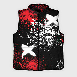 Мужской жилет Мазда на фоне граффити и брызг красок, цвет: 3D-черный