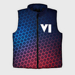 Мужской жилет GTA 6 неоновые соты, цвет: 3D-черный