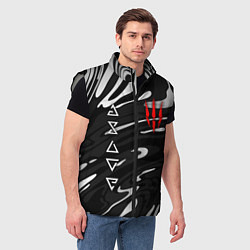 Мужской жилет The witcher - белые разводы, цвет: 3D-светло-серый — фото 2