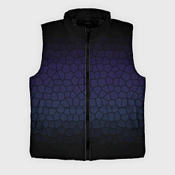 Мужской жилет Чёрно-фиолетовый мозаика крупная, цвет: 3D-черный