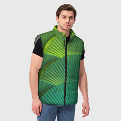 Мужской жилет Объемные веерные столбики, цвет: 3D-светло-серый — фото 2