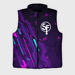 Мужской жилет Sally Face neon gaming, цвет: 3D-черный