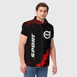 Мужской жилет Volvo red sport tires, цвет: 3D-черный — фото 2
