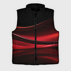 Мужской жилет Темная красная абстракция на черном фоне, цвет: 3D-черный