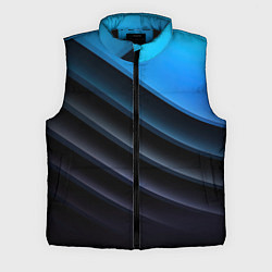 Мужской жилет Геометрическая синяя абстракция на черном фоне мин