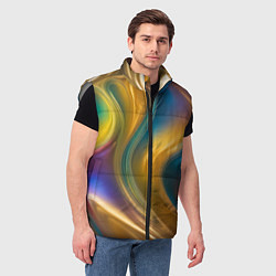 Мужской жилет Жидкий разноцветный металл, цвет: 3D-светло-серый — фото 2