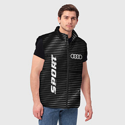 Мужской жилет Audi sport metal, цвет: 3D-черный — фото 2