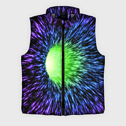 Мужской жилет Червоточина - градиентные лучи со свечением