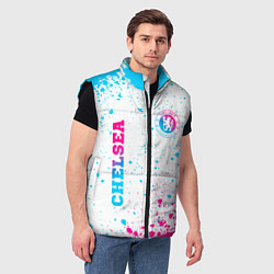 Мужской жилет Chelsea neon gradient style вертикально, цвет: 3D-черный — фото 2