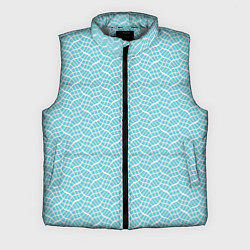 Мужской жилет Светлый голубой в белые волнистые линии, цвет: 3D-светло-серый