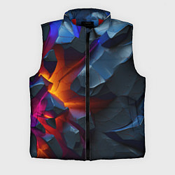 Мужской жилет Объемные камни в разломе, цвет: 3D-красный