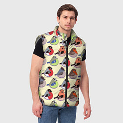 Мужской жилет Веселые птички, цвет: 3D-светло-серый — фото 2