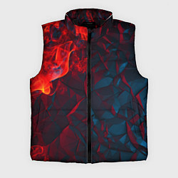 Мужской жилет Темная абстракция с разломом красных плит