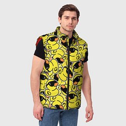 Мужской жилет Уточки в очках, цвет: 3D-красный — фото 2