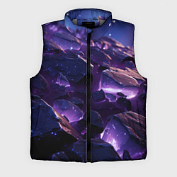 Мужской жилет Фиолетовые неоновые камни со светом
