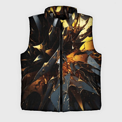 Мужской жилет Раскол черных плит и янтаря, цвет: 3D-светло-серый