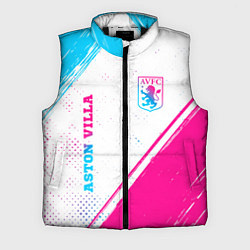 Мужской жилет Aston Villa neon gradient style вертикально, цвет: 3D-черный
