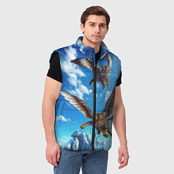 Мужской жилет Летающие тигрята, цвет: 3D-черный — фото 2