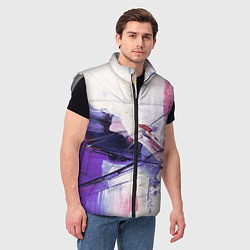 Мужской жилет Хаотичные мазки краски, цвет: 3D-светло-серый — фото 2
