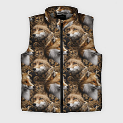 Мужской жилет Лакшери паттерн с золотыми лисицами