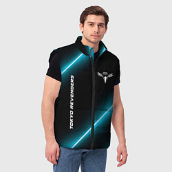Мужской жилет Tokyo Revengers неоновые лампы, цвет: 3D-черный — фото 2