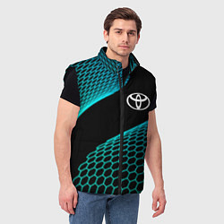 Мужской жилет Toyota electro hexagon, цвет: 3D-черный — фото 2