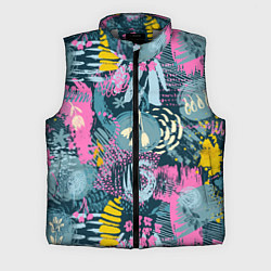 Мужской жилет Акварельная абстракция узор, цвет: 3D-светло-серый