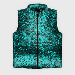 Мужской жилет Ярко-голубой в чёрную текстурированную полоску, цвет: 3D-черный