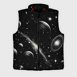 Мужской жилет Бескрайний космос - нейросеть, цвет: 3D-красный