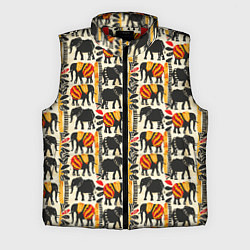 Мужской жилет Африканские узор слон, цвет: 3D-красный